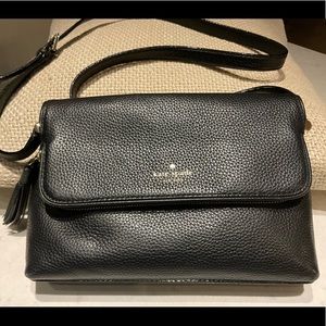 Kate Spade black leather Crossbody bag